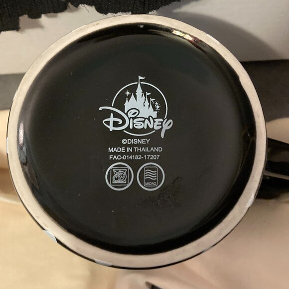 Disney Minnie Mouse Coffee Mug Cup-3D Black/White & Red Polka-Hair Bow on Handle - Picture 6 of 9